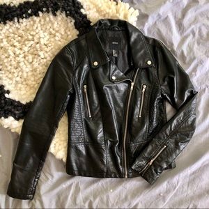 Forever21 Faux Leather Jacket with Silver Hardware